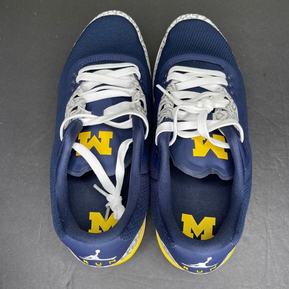 Jordan Zoom Tenacity 88 Size 9 Navy Michigan Wolverines Cement Shoes IF2972-447 - Picture 8 of 9